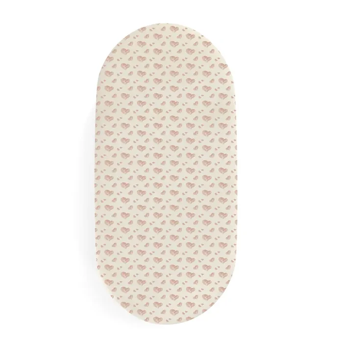 Bassinet Sheet / Changing Pad Cover – Hearts