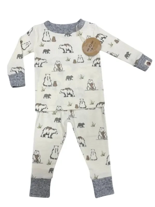Bear Family 2 Pc Infant/toddler Tight Fitting Pj Set – New For Spring 2025
