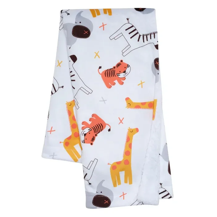 Bedtime Originals Lollipop Jungle Soft Fleece Safari-Themed Baby Blanket