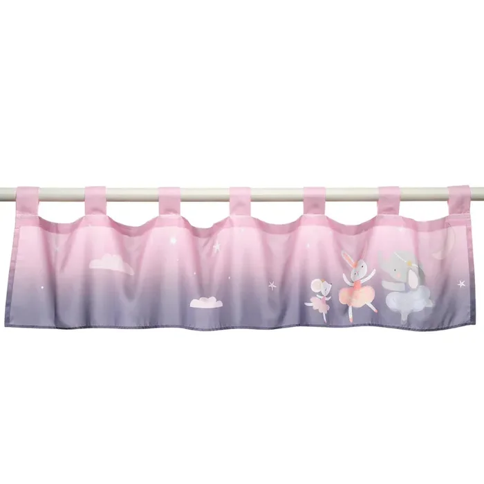 Bedtime Originals Tiny Dancer Ballet Animals Window Valance – Pink/Purple