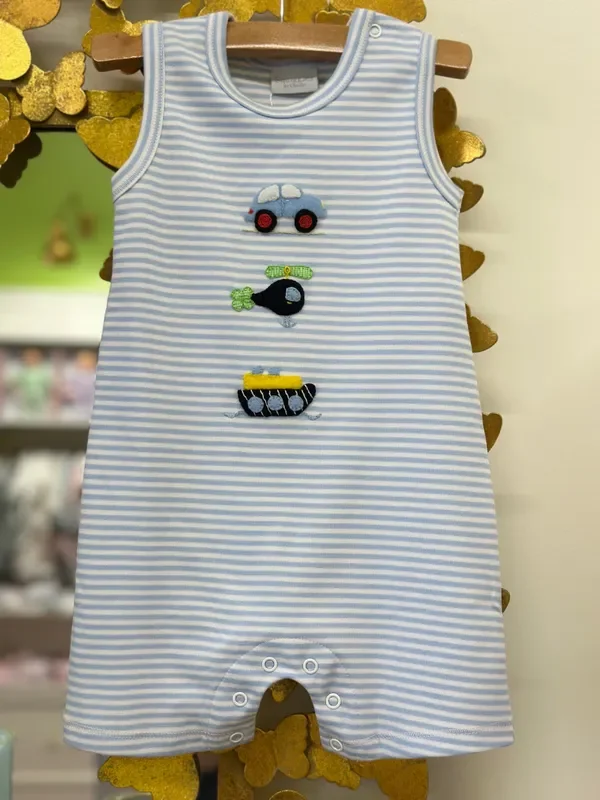 Beep, Whirl, Toot Sleeveless Romper