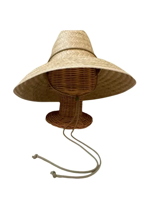 Begonia Sun Hat – Khaki Hat Lanyard With Jade Gemstone Toggle