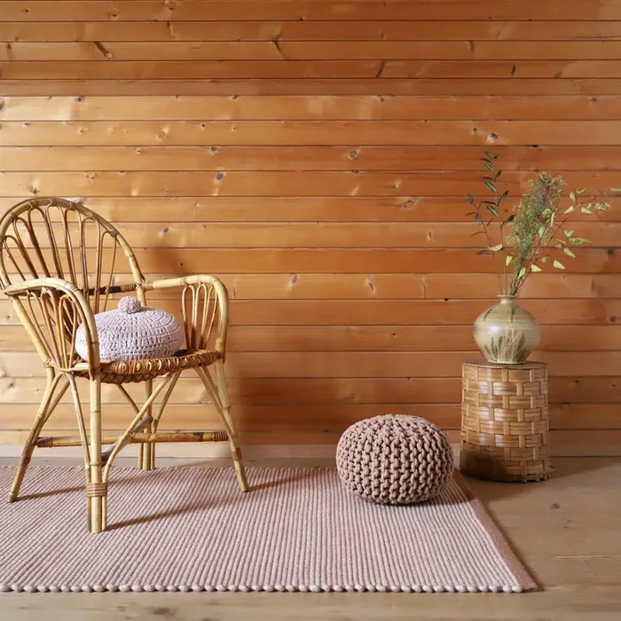Bergen Nude L Contemporary Wool Rug