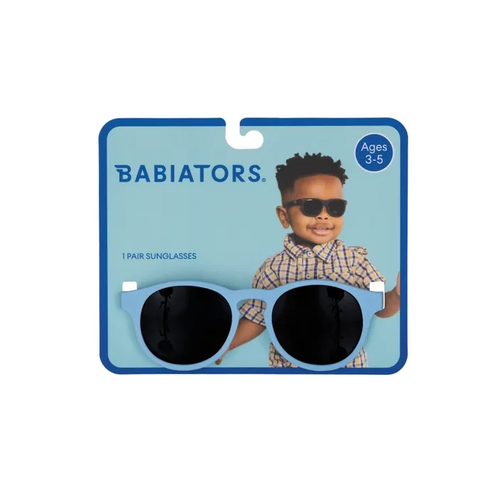 Bermuda Blue Keyhole Kids Sunglasses on Peggable Hangtag