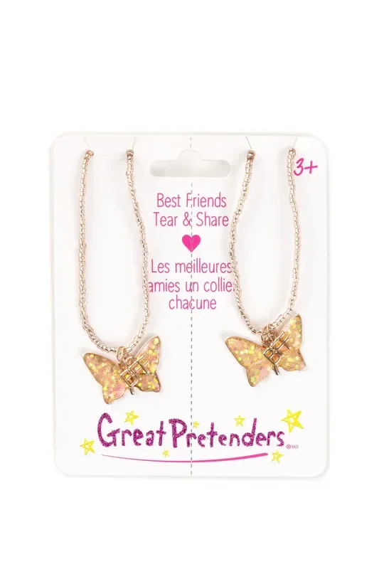 BFF Butterfly Share & Tear Necklace