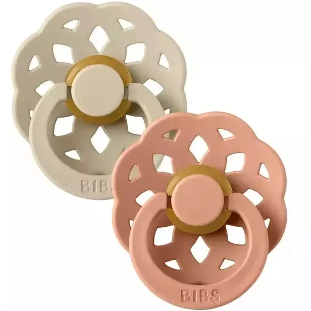 BIBS USA- BIBS Boheme Vanilla/Peach – 2 PACK