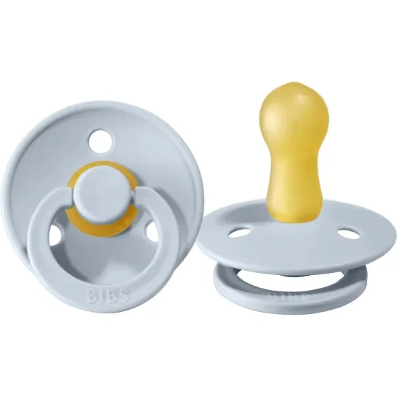 BIBS USA- Natural Rubber Pacifier 2 Pack – Baby Blue