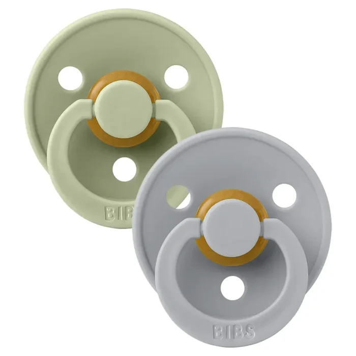 BIBS USA- Natural Rubber Pacifier 2 Pack – Sage/Cloud