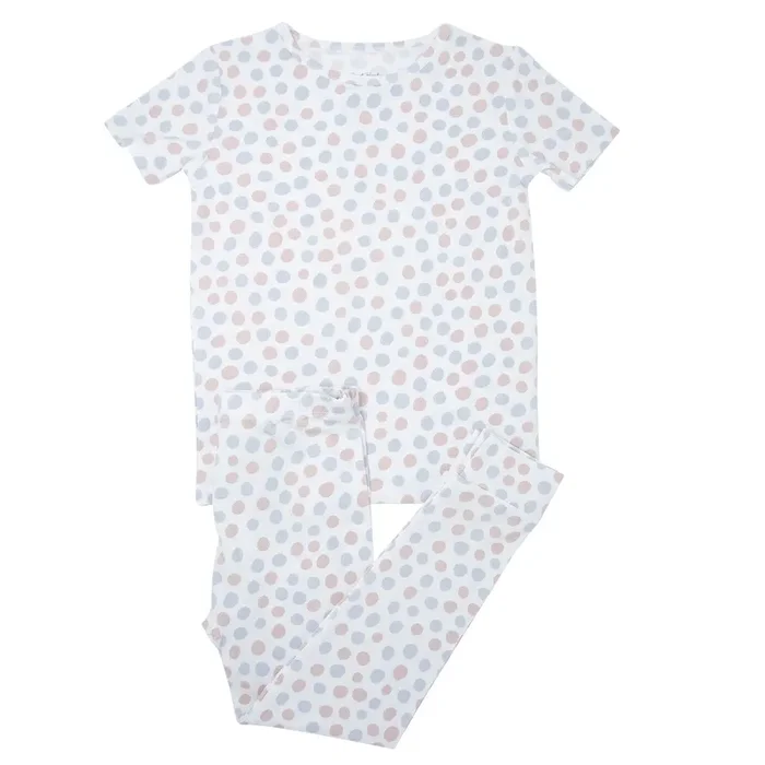 Big Kid Pajama S/s – Polka Dot Grey