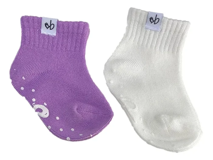 Birdie Socks Set- Orchid/white