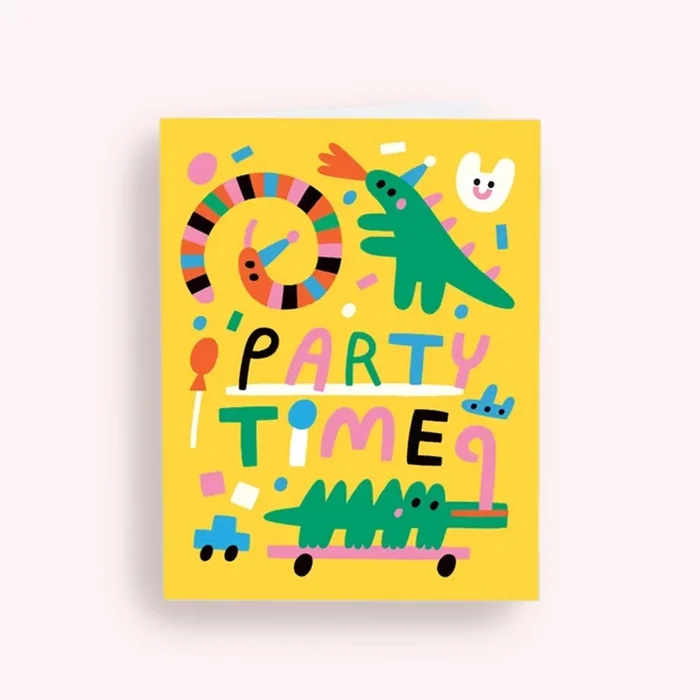 Birthday Card – Party Time Animals
