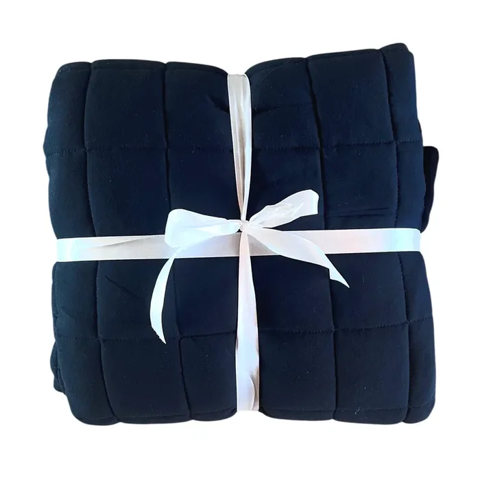 Black Quilted Bamboo Blanket