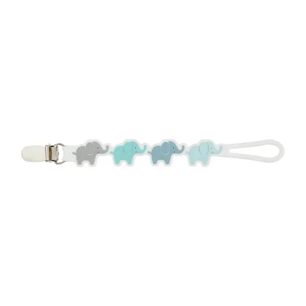 Blue Elephant Silicone Pacifier Clip
