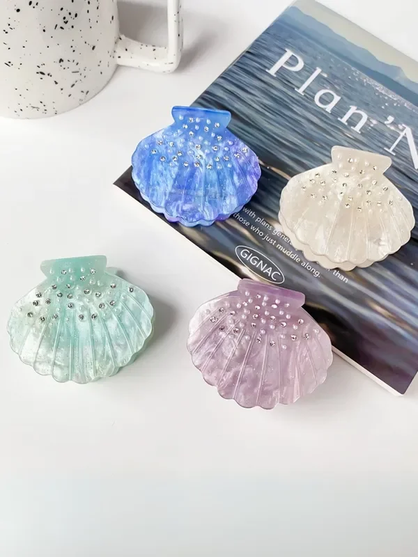 Bohemian Ocean Shell Hair Claw Clips