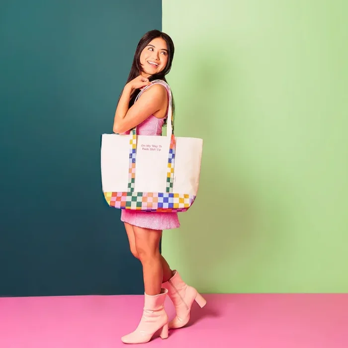 Bold Checker Large Classic Tote