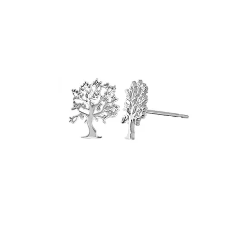 Boma Sterling Silver Tree Of Life Stud Earring