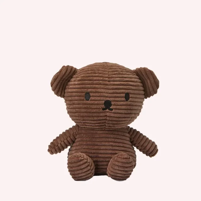 Boris Bear Corduroy Plush – Brown (17cm)