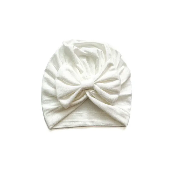 Bow Turban Hat – White