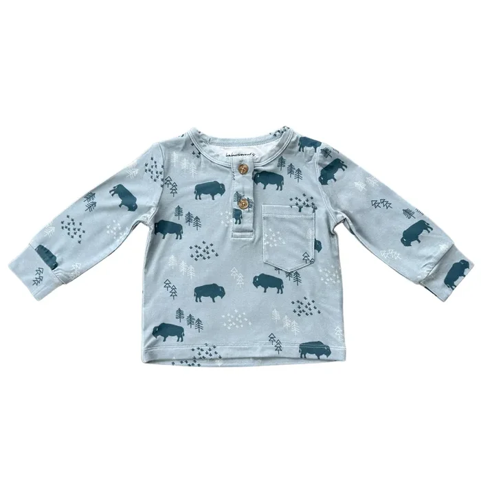 Boy’s Long Sleeve Henley Shirt
