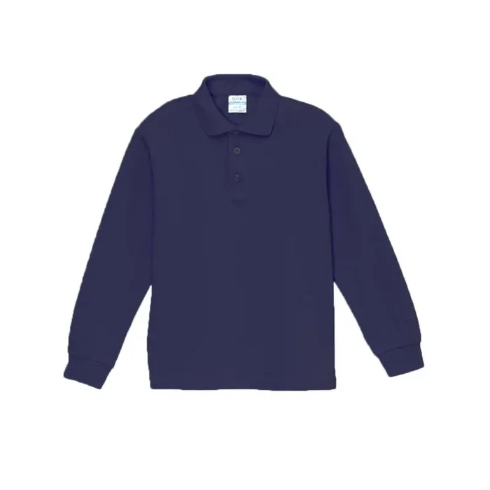 Boy’s Uniform Pique Polo Shirt Long Sleeve Size 5