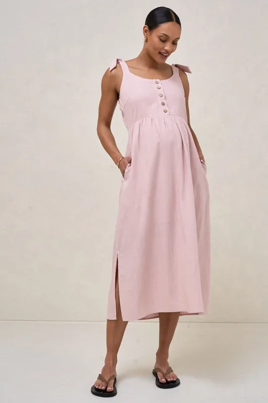 Breeze Along Midi Dress – Blush
