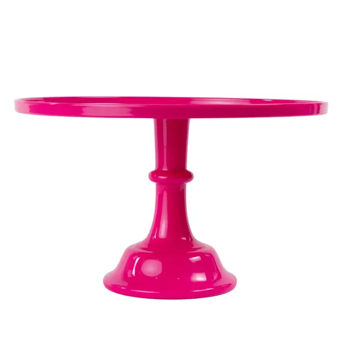 Bright Hot Pink Melamine Pedestal Cake Stand