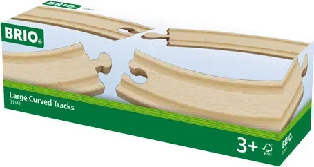 BRIO Large Curved Tracks- Set of 4
