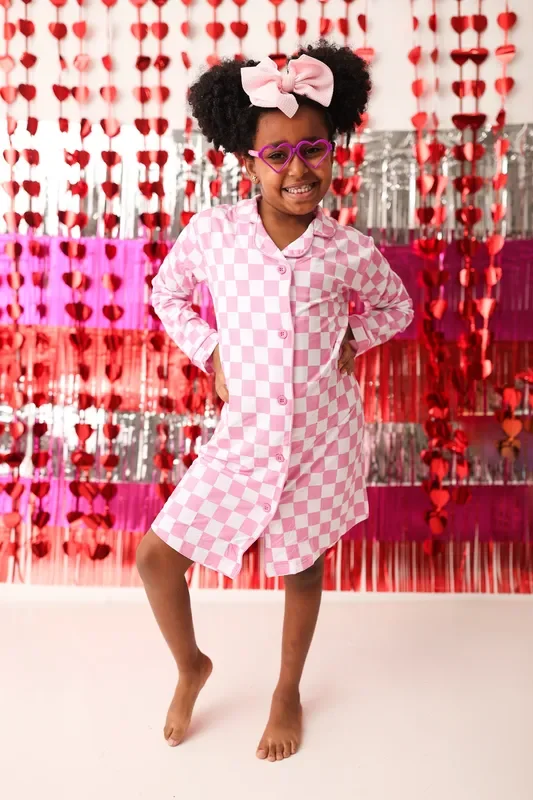 Bubblegum Checkers Girl’s Dream Gown