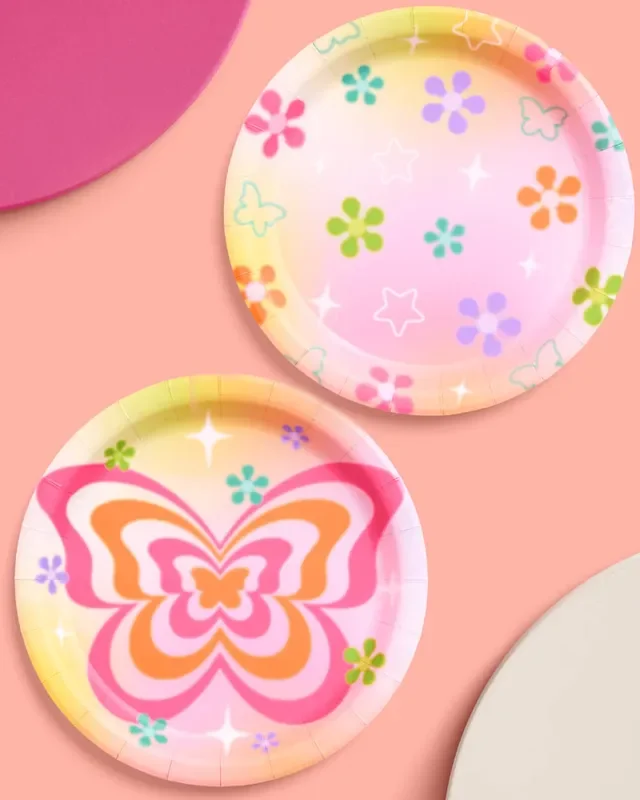 Butterfly Daydream Plates – 24 Paper Plates