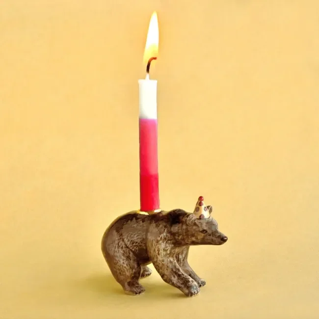 Camp Hollow Brown Bear Cake Topper