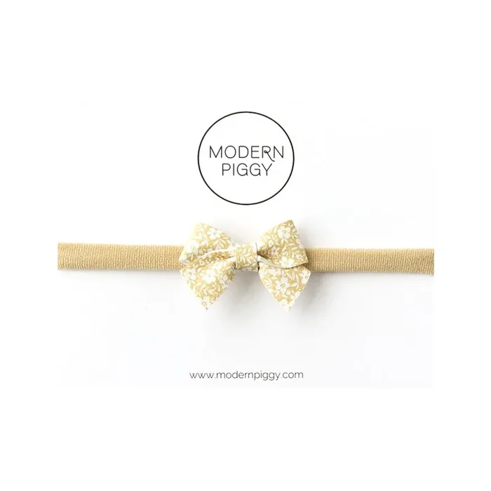 Canary | Leather Baby Bow