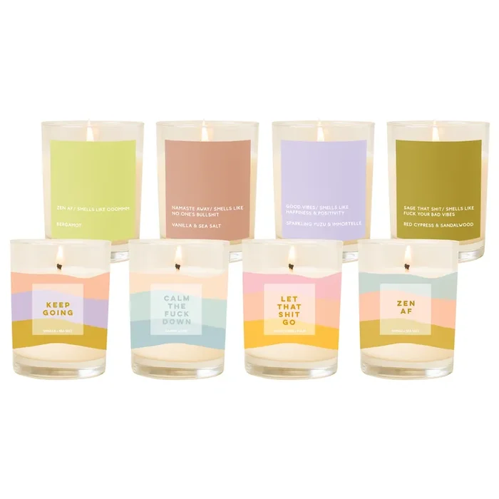 Candle Rocks Glass – Good Vibes Only