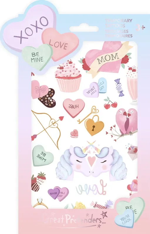 Candy Heart Valentine Tattoos