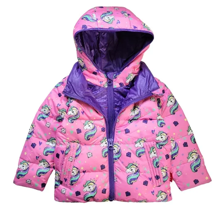 Car Seat Coat | The Road Coat Down – Unicorn Print