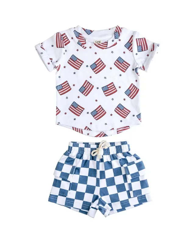 Cargo Shorts Set | Patriotic Vibes
