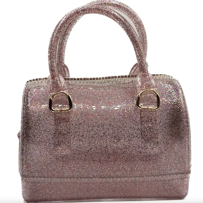 Carrying Kind Ruby Jelly Bag In Multi Sparkle With Charm