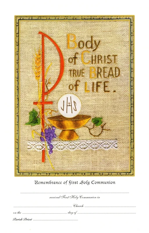 Certificate – First Holy Communion