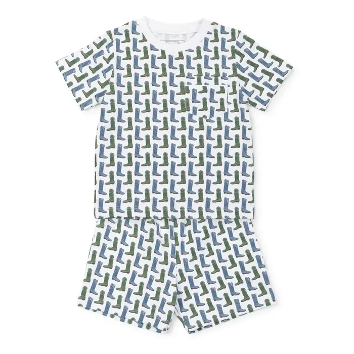 Charles Boys’ Short Set – Cowboy Boots