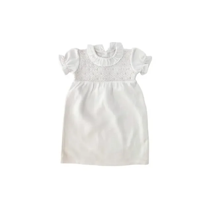 Charlotte Smocked Dress, Offwhite