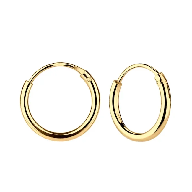 Cherished Moments 14K Gold-Plated Endless Hoop Earrings
