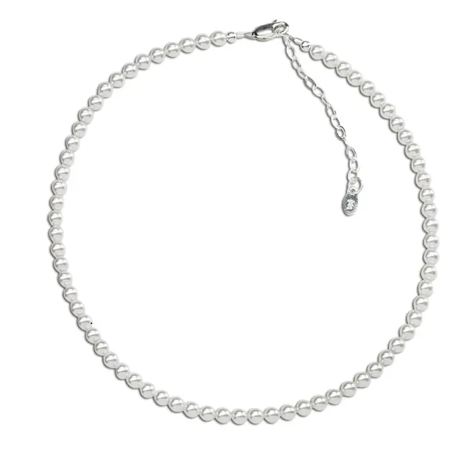 Cherished Moments Sterling Silver Strand of Pearls Kids Necklace