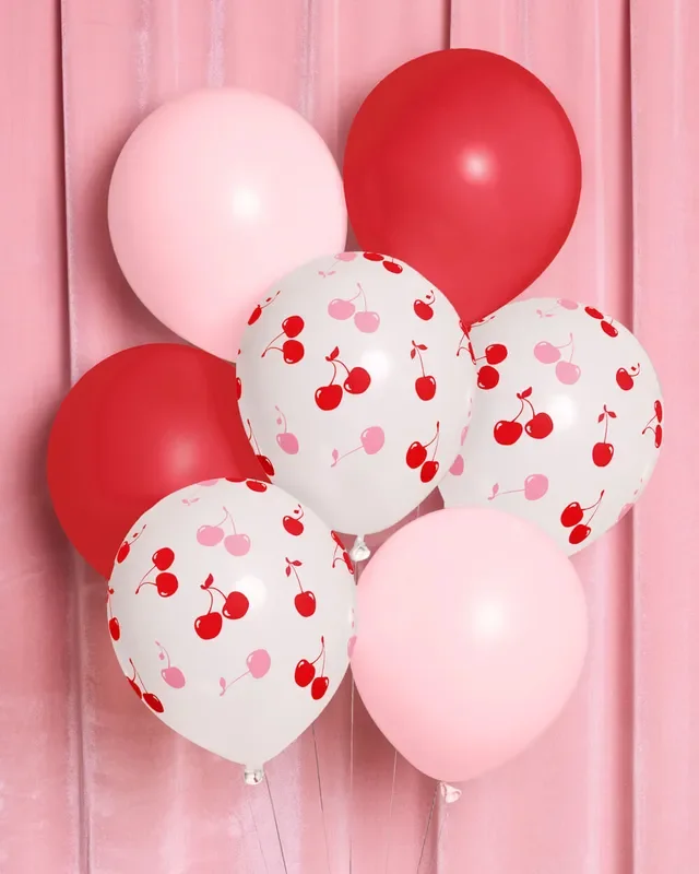 Cherry Balloon Pack – 24 Latex Balloons