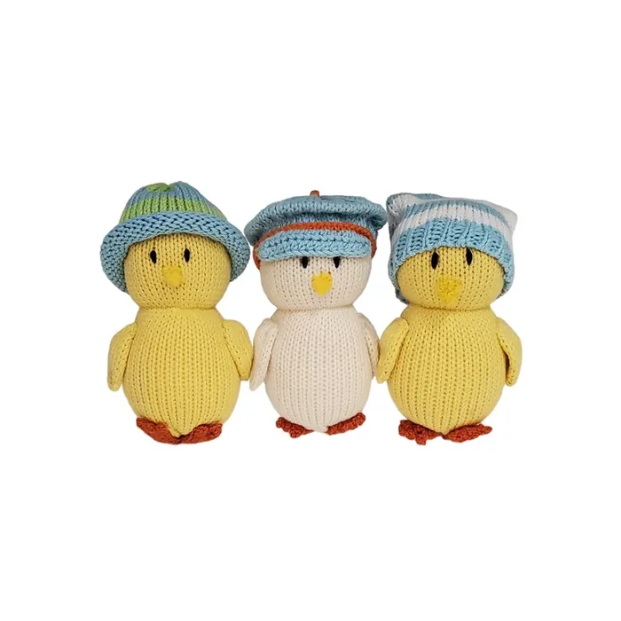 Chicks In Pastel Hats – Set Of 3