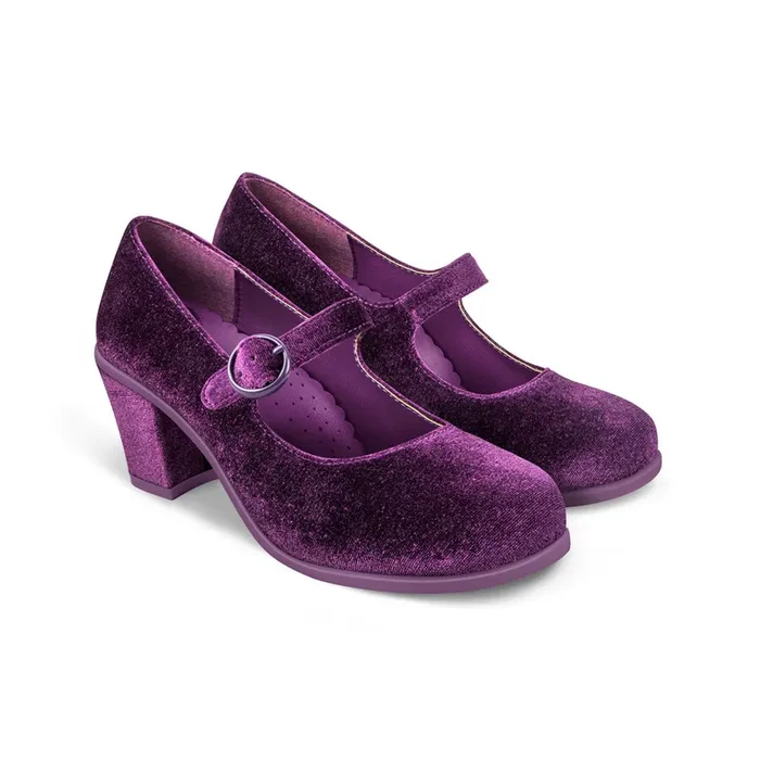 Chocolaticas® Mid Heels Plum Elixir Women’s Mary Jane Pump