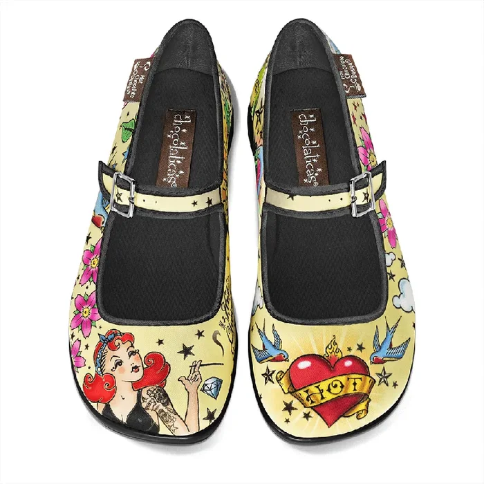 Chocolaticas® Tattoo Women’s Mary Jane Flat