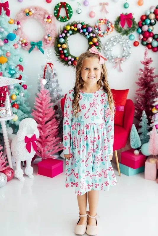 Christmas Cheer L/S Pocket Twirl Dress