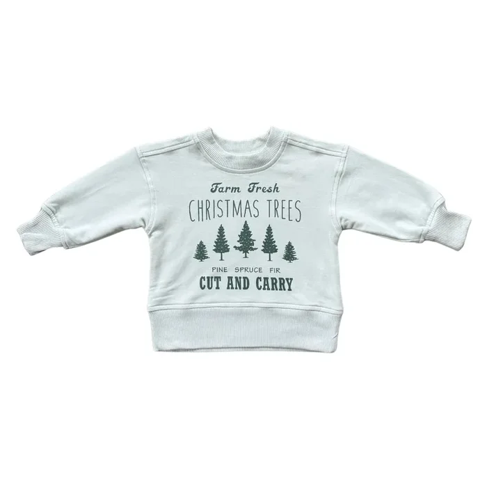Christmas Trees Boxy Sweatshirt