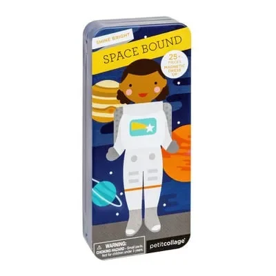 Chronicle Books Petit Collage Space Bound Shine Bright Magnetic Play Set