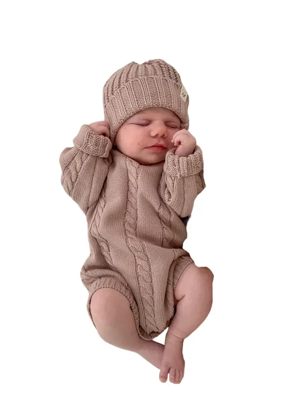 Chunky Knit Beanie – Dusty Petal