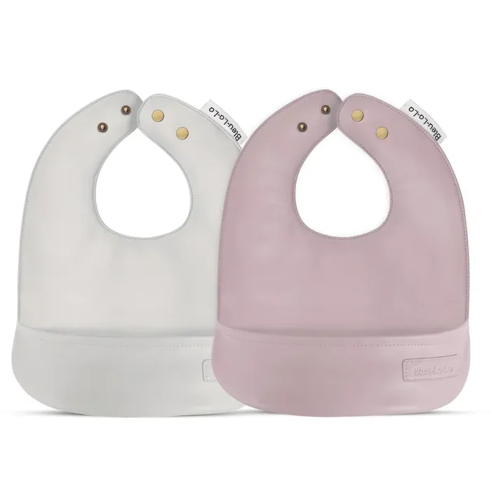 Classic – Set Of Soft Vegan Leather Easy Clean Bibs 0-12 Months